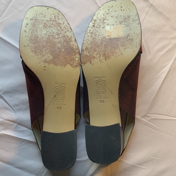 Baldin Made in Italy Red Sparkly Toe heal shoes size 40/9 - Picture 5 of 6